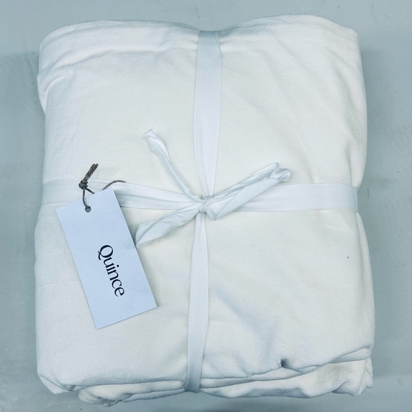 NWT/NWOT QUINCE Set Of 2 48x84 Cotton Velvet Curtains Ivory 7824 - Picture 7 of 10